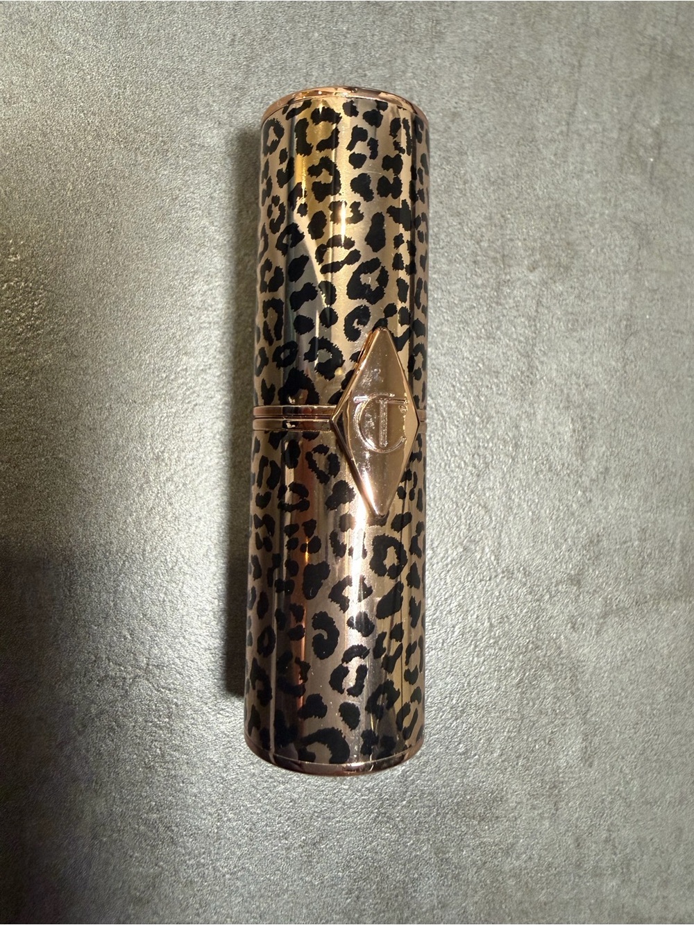 Charlotte Tilbury Leopard Print Lipstick Case in Rose Gold and Black